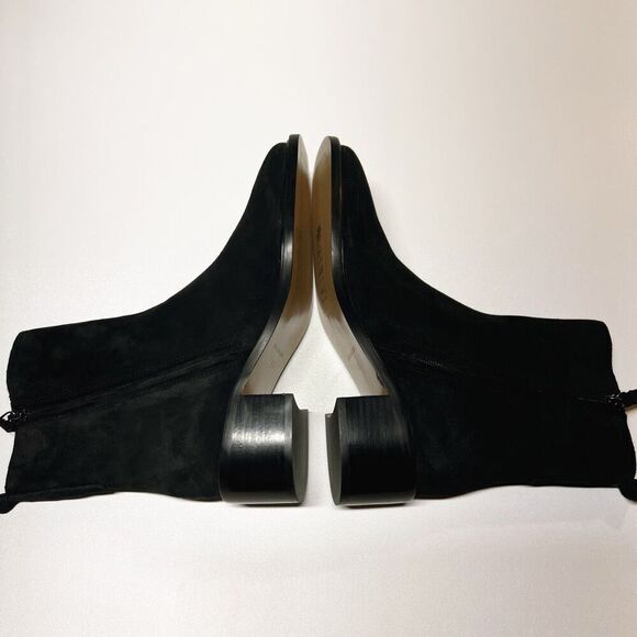 Everlane The City Boot in Black Suede Square Toe Size 7.5 New - Picture 11 of 16